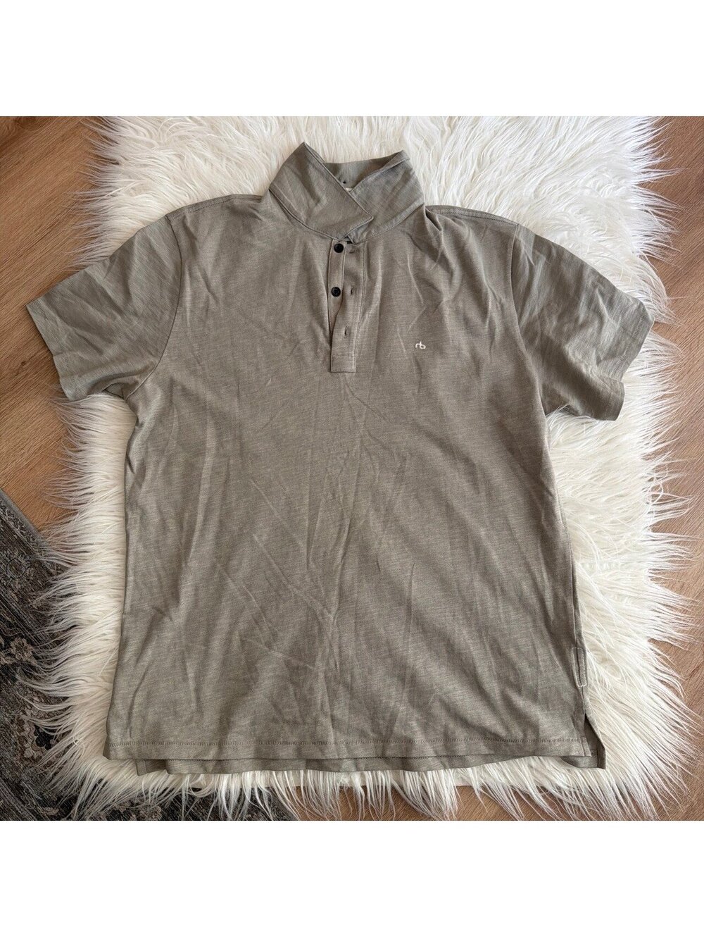 Rag & Bone Tech Pique Slim Polo size L